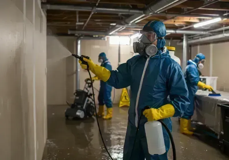 Basement Sanitization and Antimicrobial Treatment process in Allentown, PA